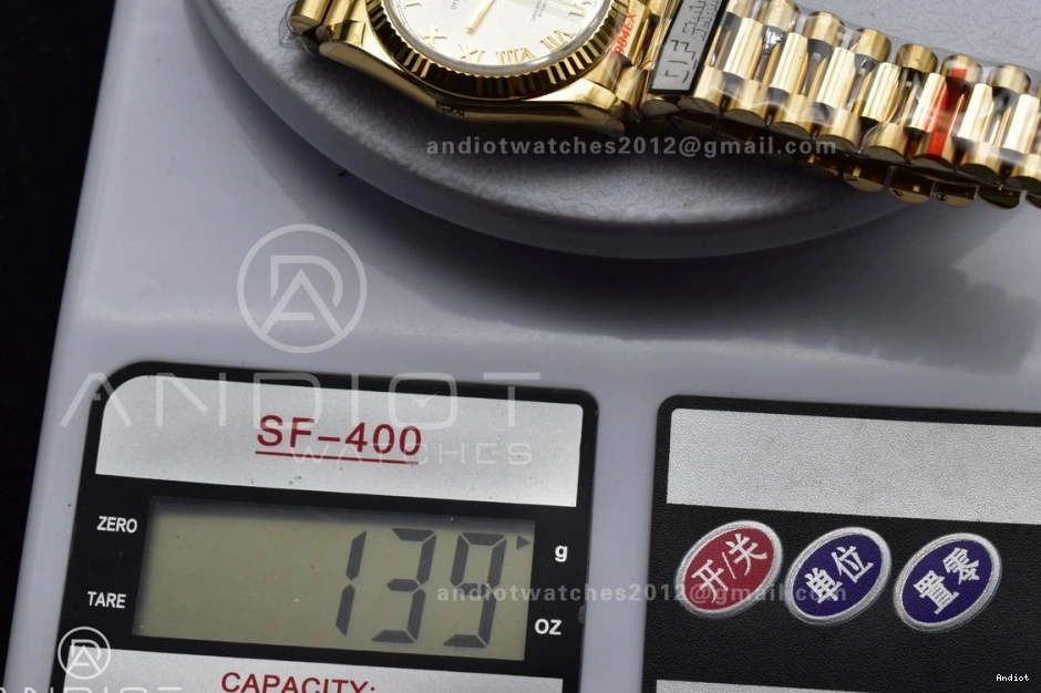 Edition Steel 36 Dial DayDate Roman Weight) with Bracelet Markers YG Best V5 President Silver vr3255 (Gain on QF 904L 0521